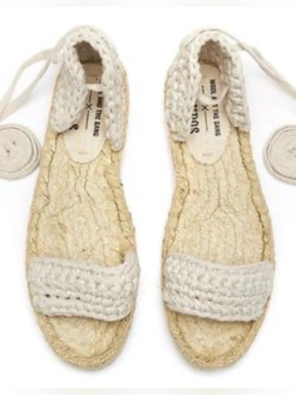 Soludos X Wool and The Gang Tan Flat Sandals Women's Size 8 NWOT NEW